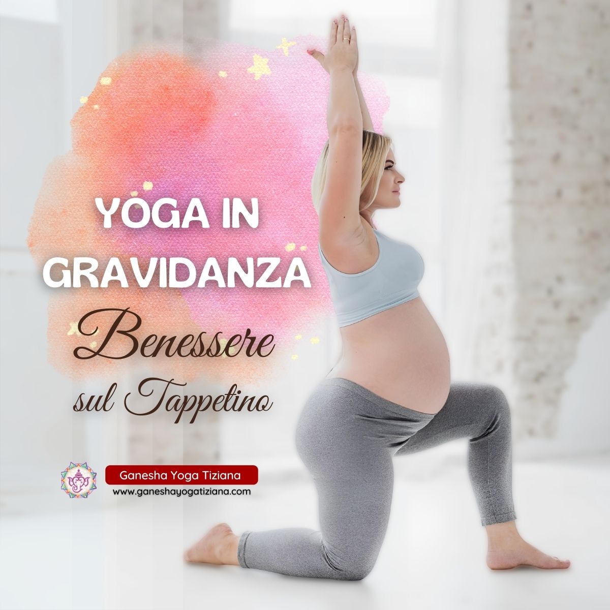 Donna che pratica lo yoga in gravidanza